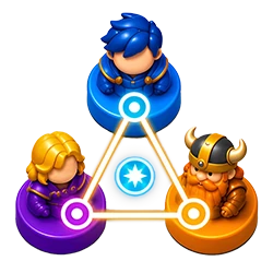 Hero synergies icon showing linked companions