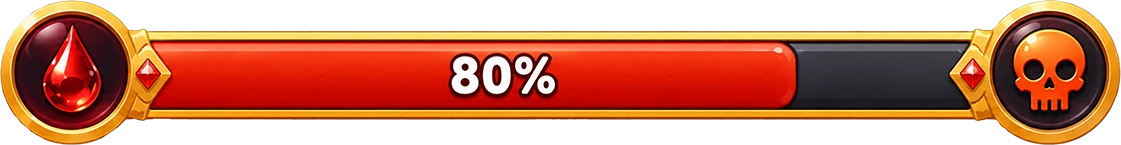 Blood power meter at 80 percent toward greater doom